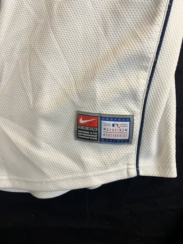 VTG Nike New York Yankees RIVERA Authentic Jersey Large Blue American Stitched - Thumbnail 9
