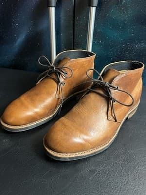 UGG Trumann Brown USA Leather Laced Up Casual Chukka Ankle Boots Mens 10 M Shoes - Thumbnail 5