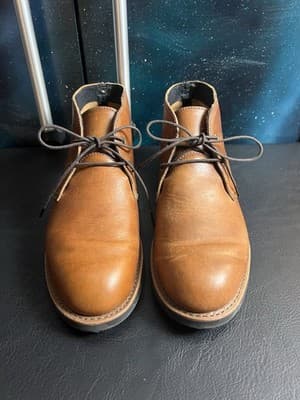 UGG Trumann Brown USA Leather Laced Up Casual Chukka Ankle Boots Mens 10 M Shoes - Thumbnail 4