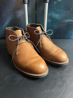 UGG Trumann Brown USA Leather Laced Up Casual Chukka Ankle Boots Mens 10 M Shoes - Image 1