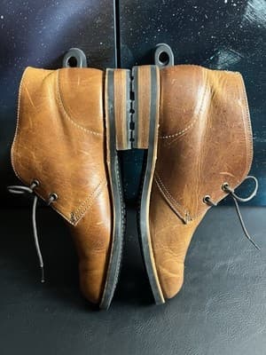 UGG Trumann Brown USA Leather Laced Up Casual Chukka Ankle Boots Mens 10 M Shoes - Thumbnail 16