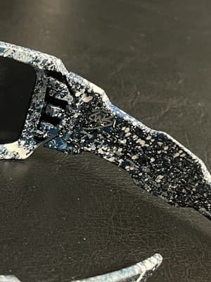 Oakley Oil Drum Custom Blue Paint Splatter Sunglasses USA with Case NO LENS - Thumbnail 7
