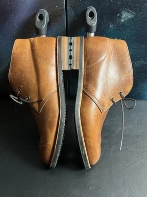 UGG Trumann Brown USA Leather Laced Up Casual Chukka Ankle Boots Mens 10 M Shoes - Thumbnail 15