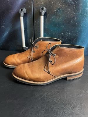 UGG Trumann Brown USA Leather Laced Up Casual Chukka Ankle Boots Mens 10 M Shoes - Thumbnail 6