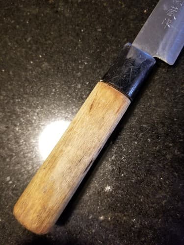 VTG Japanese Chef's Kitchen Knife YANAGIBA Kikuhide Sakai vintage Antique - Thumbnail 5