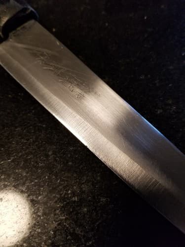 VTG Japanese Chef's Kitchen Knife YANAGIBA Kikuhide Sakai vintage Antique - Thumbnail 8