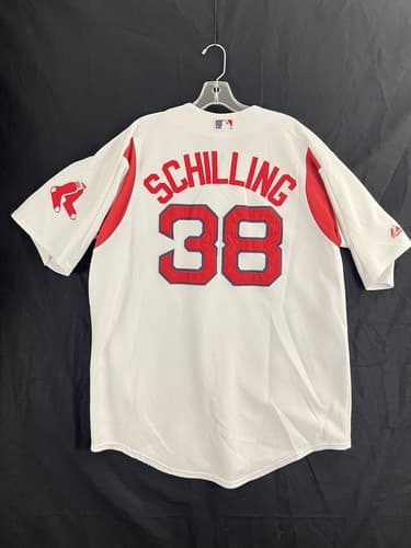 Majestic Jersey Boston Red Sox Curt Schilling 2XL Stitched MLB Baseball Shirt - Thumbnail 10