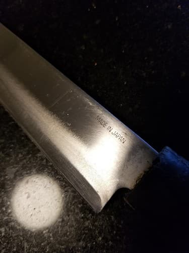 VTG Japanese Chef's Kitchen Knife YANAGIBA Kikuhide Sakai vintage Antique - Thumbnail 12