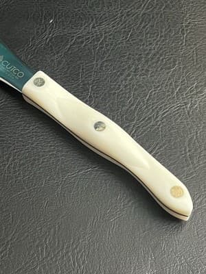 Cutco 1768 KQ Spatula Spreader Bagel Knife Pearl White 5" Serrated Blade Engrave - Thumbnail 5