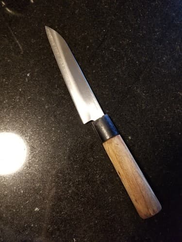 VTG Japanese Chef's Kitchen Knife YANAGIBA Kikuhide Sakai vintage Antique - Thumbnail 9