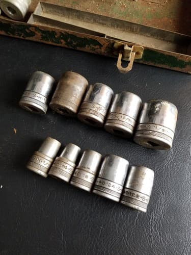 26 Set Vtg S-K Wayne Socket 6 Pt SAE Case Lot No Ratchet+ Challenger +Craftsman - Thumbnail 3
