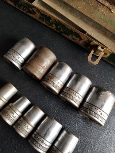 26 Set Vtg S-K Wayne Socket 6 Pt SAE Case Lot No Ratchet+ Challenger +Craftsman - Thumbnail 5