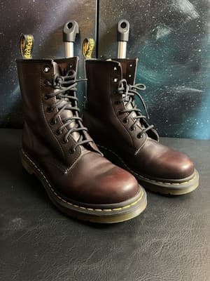 Dr. Martens 1460 W Cherry Red Smooth Leather Lace-Up Boots Women’s 10 EU 42 UK 8 - Image 1