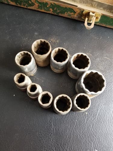 26 Set Vtg S-K Wayne Socket 6 Pt SAE Case Lot No Ratchet+ Challenger +Craftsman - Thumbnail 6