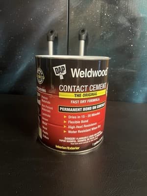 New DAP WELDWOOD High Strength Rubber The Original CONTACT Clear CEMENT 1 Gallon - Image 1