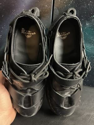 Dr Martens 1461 Quad Harness Derbys Womens 8/ Mens 7 Black Shoes Goth Doc Buckle - Thumbnail 13