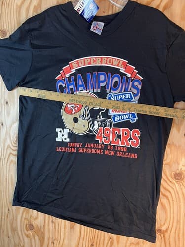 NWT Vintage NFL San Francisco 49ers Super Bowl Champions XXIV Shirt Mens XL Old - Thumbnail 8