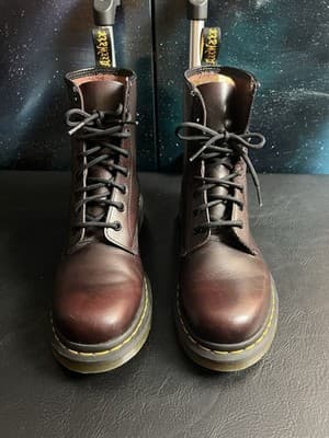 Dr. Martens 1460 W Cherry Red Smooth Leather Lace-Up Boots Women’s 10 EU 42 UK 8 - Thumbnail 4