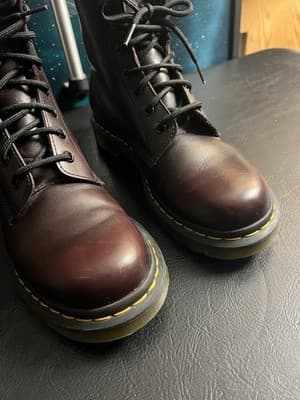Dr. Martens 1460 W Cherry Red Smooth Leather Lace-Up Boots Women’s 10 EU 42 UK 8 - Thumbnail 5