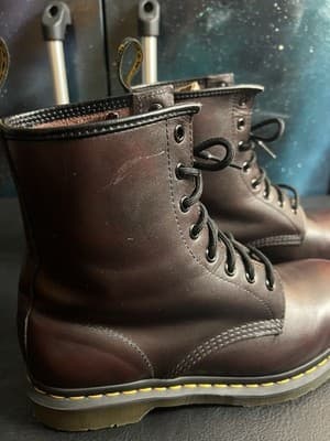 Dr. Martens 1460 W Cherry Red Smooth Leather Lace-Up Boots Women’s 10 EU 42 UK 8 - Thumbnail 13