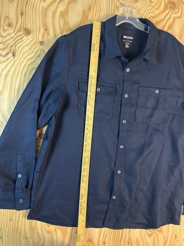 Outdoor Research Shirt Mens XL Navy Blue Feedback Flannel Outdoor Hiking Trail - Thumbnail 8