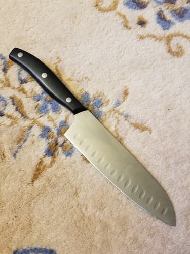 J.A. HENCKELS Hi Definition 7" Hollow Edge SANTOKU Knife 19478-180 - Thumbnail 6
