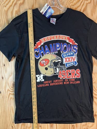 NWT Vintage NFL San Francisco 49ers Super Bowl Champions XXIV Shirt Mens XL Old - Thumbnail 7
