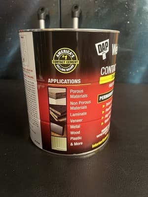 New DAP WELDWOOD High Strength Rubber The Original CONTACT Clear CEMENT 1 Gallon - Thumbnail 5