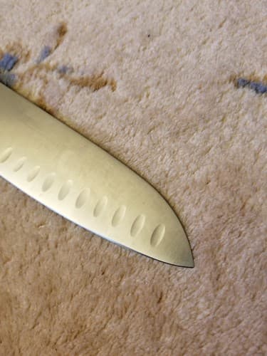 J.A. HENCKELS Hi Definition 7" Hollow Edge SANTOKU Knife 19478-180 - Thumbnail 7