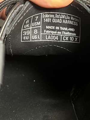 Dr Martens 1461 Quad Harness Derbys Womens 8/ Mens 7 Black Shoes Goth Doc Buckle - Thumbnail 14