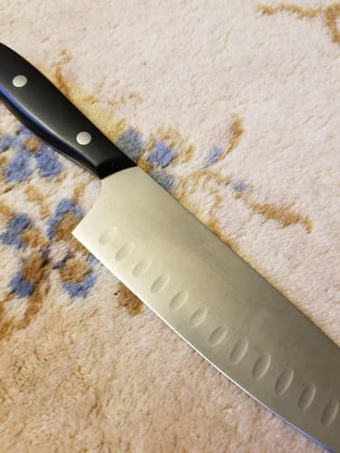 J.A. HENCKELS Hi Definition 7" Hollow Edge SANTOKU Knife 19478-180 - Thumbnail 8