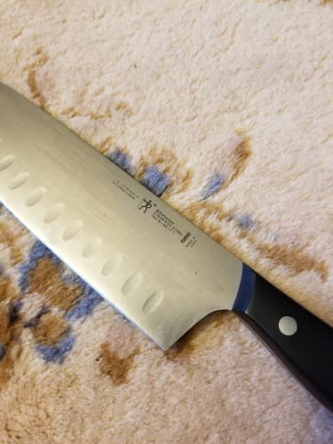 J.A. HENCKELS Hi Definition 7" Hollow Edge SANTOKU Knife 19478-180 - Thumbnail 3