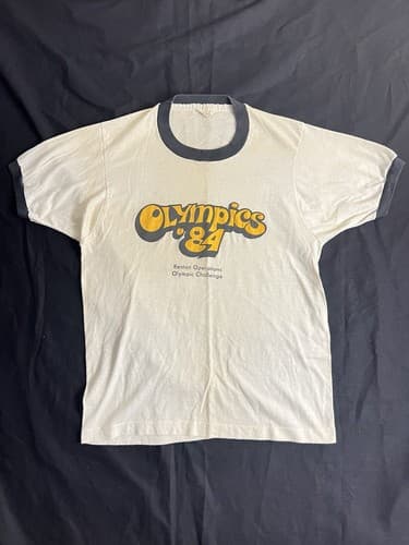 Vtg RARE 1984 Olympics Ringer T Shirt Men’s Large USA M/ L Renton Operations - Image 1