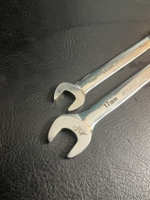 Lot Of 2 Power Torque Combination Wrench Metric 14mm 17 Polished Chrome Ratchet - Thumbnail 4