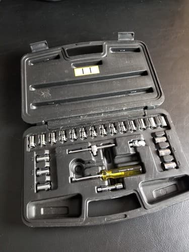 Stanley Mechanics Socket Tool Set Metric + SAE 24-Pc Drive Hand Tool No Ratchet - Image 1