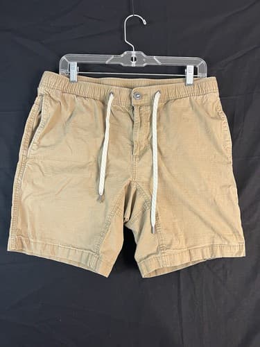 Men's Vuori Shorts Khaki Tan Ripstop Pockets Drawstring Outdoors Size M /L V370 - Image 1