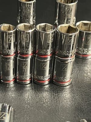 KOBALT #1151719 52-Piece Pro 90 Ratchet Mechanics Tool Socket Set SAE Metric - Thumbnail 6