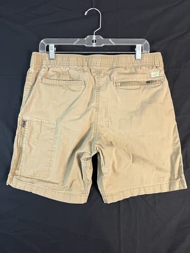 Men's Vuori Shorts Khaki Tan Ripstop Pockets Drawstring Outdoors Size M /L V370 - Thumbnail 5