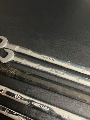 DeWALT 5 Pc Metric SAE Combination Wrench Set DWMT72166 Pro 12 13 5/8 1/2 7/16 - Thumbnail 6