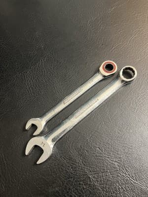 Lot Of 2 Power Torque Combination Wrench Metric 14mm 17 Polished Chrome Ratchet - Thumbnail 9