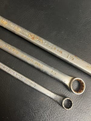 Lot Of 3 VTG Proto Challenger Tools 1-1/8" 3/4 SAE Combination Wrench 12 Pt USA - Thumbnail 3