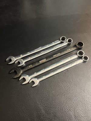 DeWALT 5 Pc Metric SAE Combination Wrench Set DWMT72166 Pro 12 13 5/8 1/2 7/16 - Image 1
