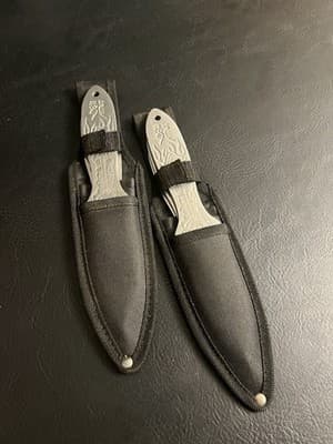 Lot Of 6 Aeroblades Throwing Knives Set 3CR13 Spear Point Steel AB1SL w/Sheath - Thumbnail 11