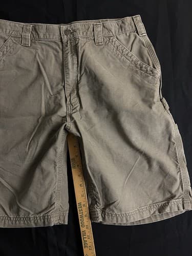 Carhartt Mens *34 B147 LBR Duck Canvas Carpenter Shorts Heavy Duty Light Brown - Thumbnail 9