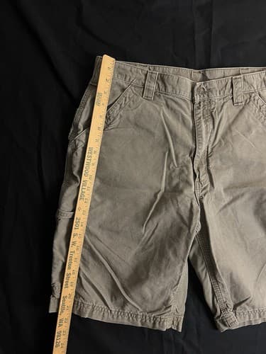 Carhartt Mens *34 B147 LBR Duck Canvas Carpenter Shorts Heavy Duty Light Brown - Thumbnail 7