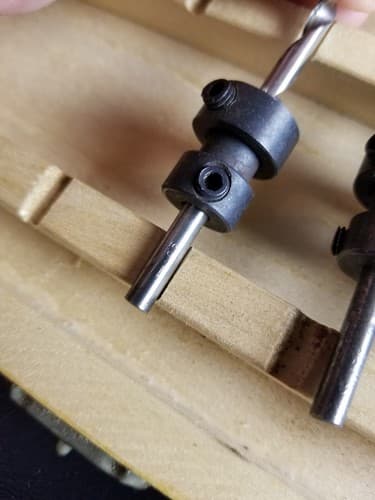PROFESSIONAL COUNTERSINK Drill Bit 4 Piece Set + Wooden Box Stop Collar 1/8" - Thumbnail 4