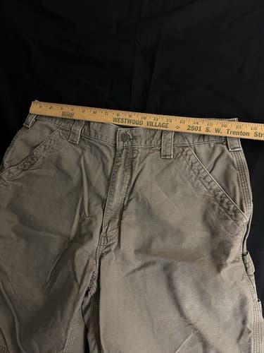 Carhartt Mens *34 B147 LBR Duck Canvas Carpenter Shorts Heavy Duty Light Brown - Thumbnail 8