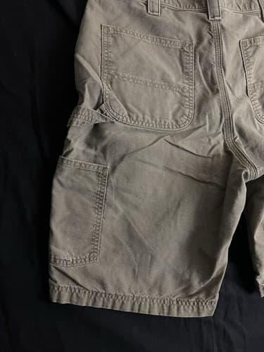 Carhartt Mens *34 B147 LBR Duck Canvas Carpenter Shorts Heavy Duty Light Brown - Thumbnail 5