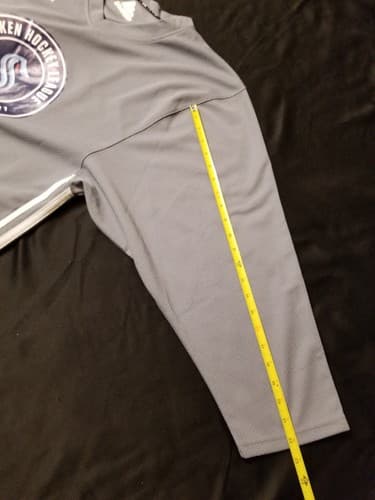 Seattle Kraken Hockey League Adidas Mens S - M Aditeam Practice Jersey Grey #42 - Thumbnail 11