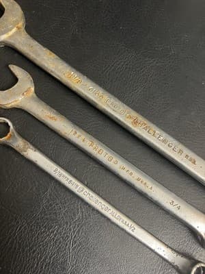 Lot Of 3 VTG Proto Challenger Tools 1-1/8" 3/4 SAE Combination Wrench 12 Pt USA - Thumbnail 4